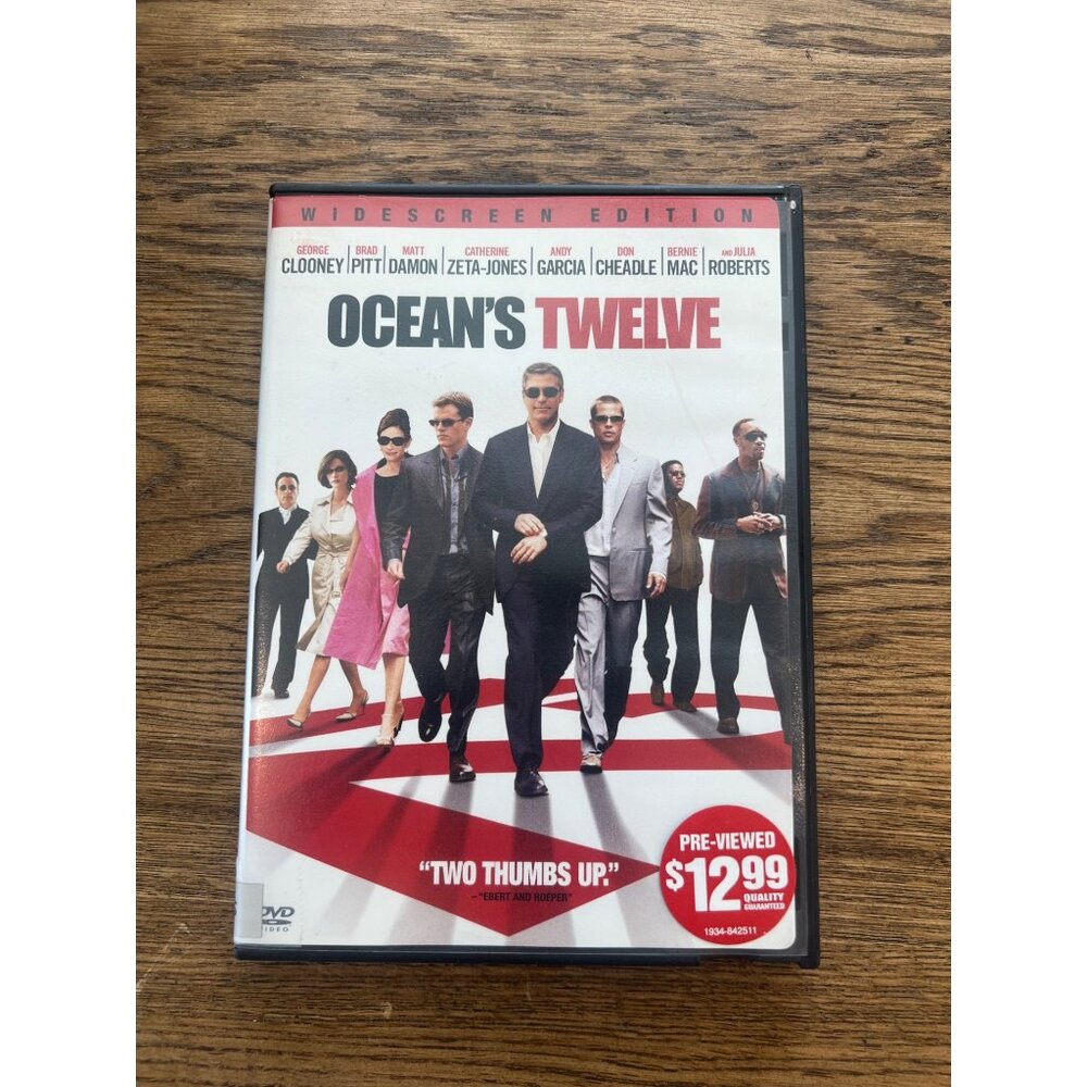 Ocean’s Twelve 2004 DVD Widescreen Edition George Clooney Brad Pitt Pre-Owned